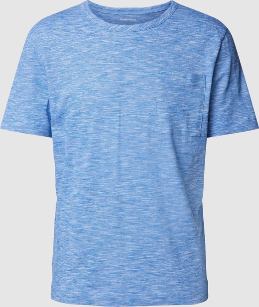 Niebieski t-shirt Tom Tailor z bawełny z krótkim rękawem