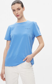 Niebieski t-shirt Tommy Hilfiger w stylu casual