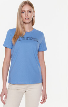 Niebieski t-shirt Tommy Hilfiger z krótkim rękawem