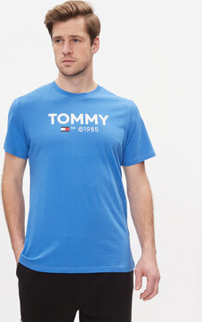 Niebieski t-shirt Tommy Jeans w młodzieżowym stylu z krótkim rękawem