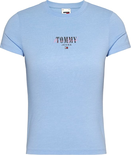 Niebieski t-shirt Tommy Jeans z bawełny