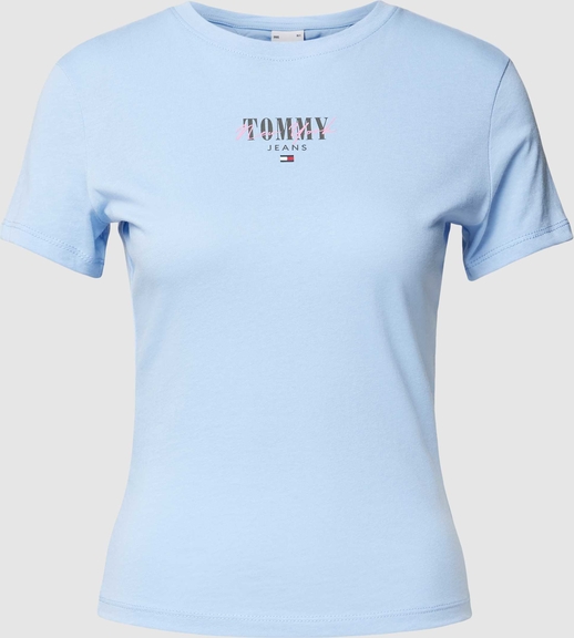 Niebieski t-shirt Tommy Jeans z bawełny