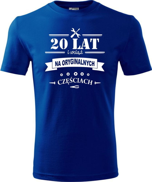 Niebieski t-shirt TopKoszulki.pl z bawełny