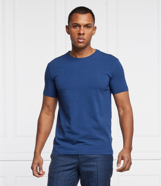 Niebieski t-shirt Trussardi w stylu casual