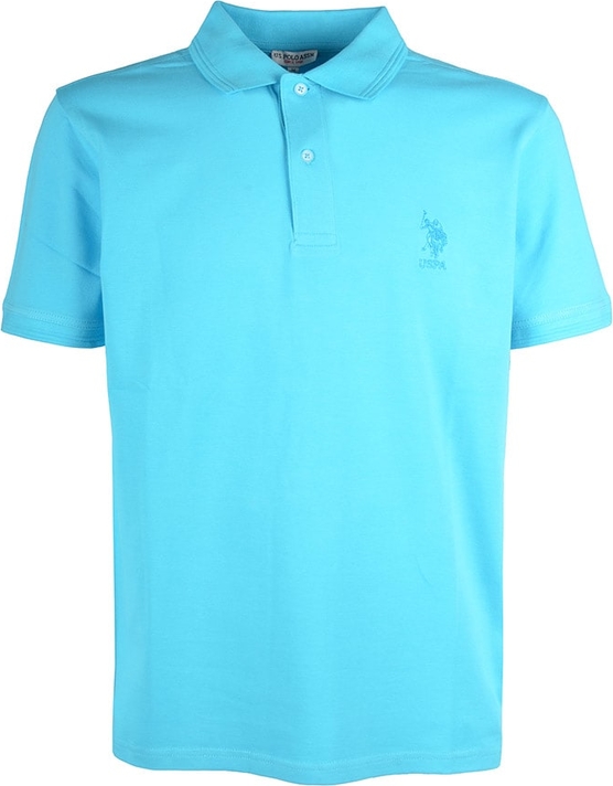 Niebieski t-shirt U.S. Polo z bawełny