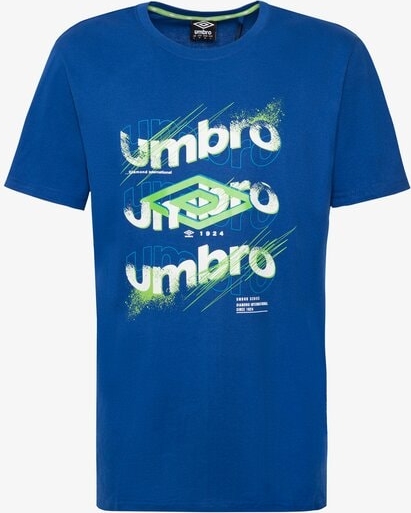 Niebieski t-shirt Umbro z krótkim rękawem