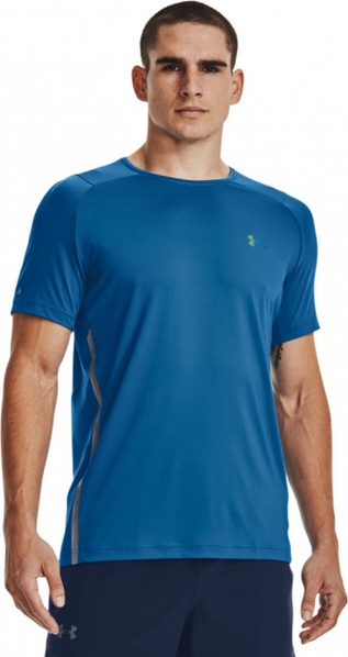 Niebieski t-shirt Under Armour w stylu casual z krótkim rękawem