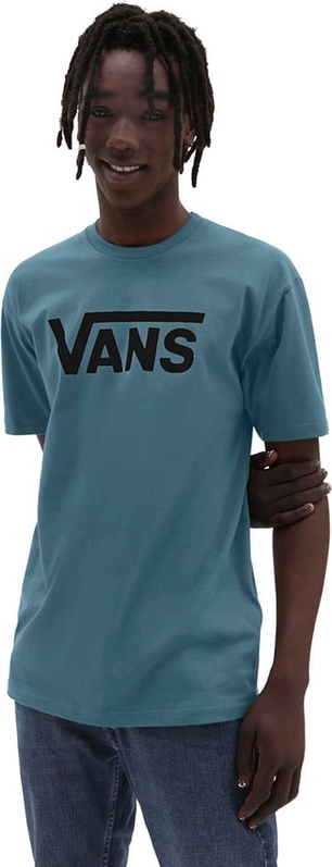 Niebieski t-shirt Vans w młodzieżowym stylu