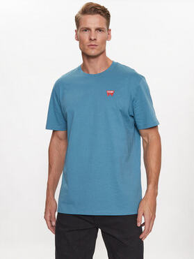Niebieski t-shirt Wrangler w stylu casual