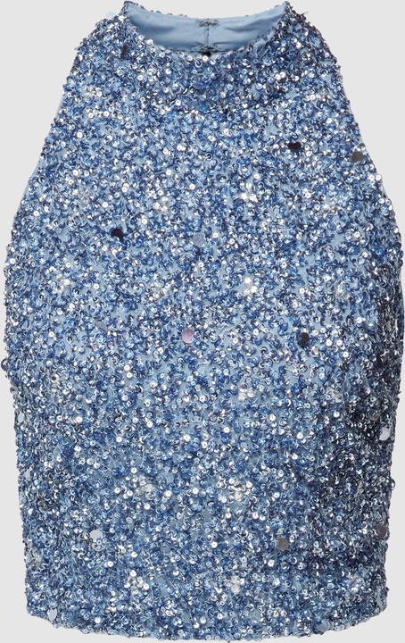 Niebieski top Lace & Beads