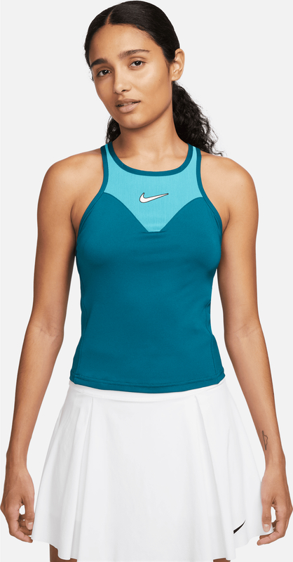 Niebieski top Nike w sportowym stylu z okrągłym dekoltem