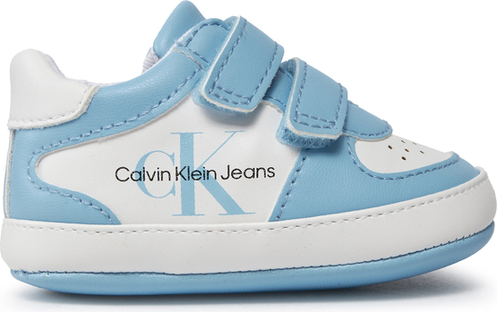Niebieskie buciki niemowlęce Calvin Klein z jeansu