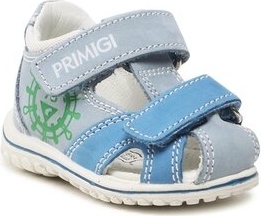 Niebieskie buciki niemowlęce Primigi dla chłopców na rzepy