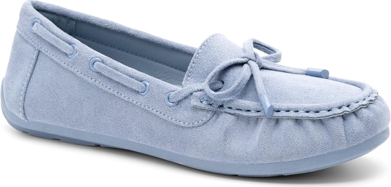 Niebieskie buty Clara Barson z płaską podeszwą