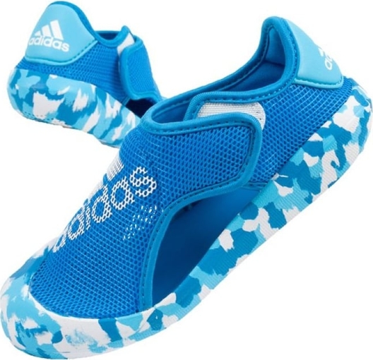 Niebieskie buty dziecięce letnie Adidas na rzepy