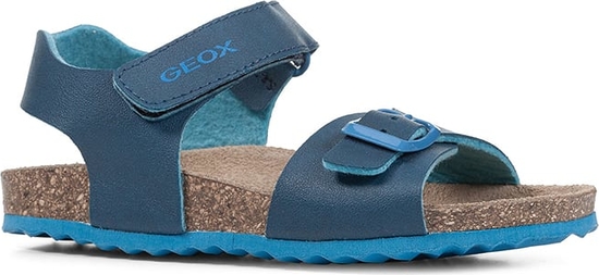 Niebieskie buty dziecięce letnie Geox ze skóry