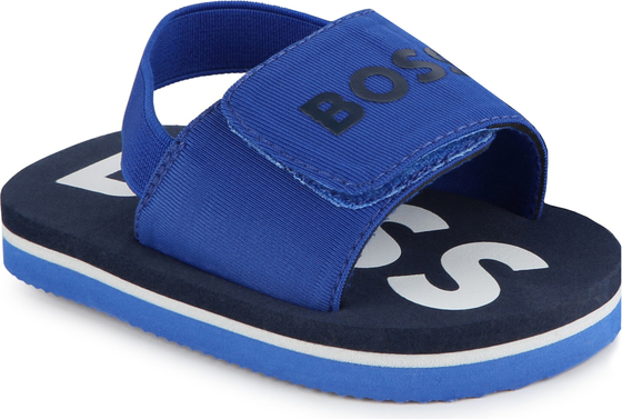 Niebieskie buty dziecięce letnie Hugo Boss na rzepy