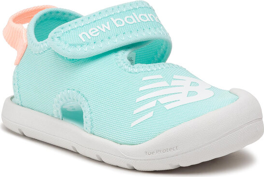 Niebieskie buty dziecięce letnie New Balance na rzepy dla dziewczynek