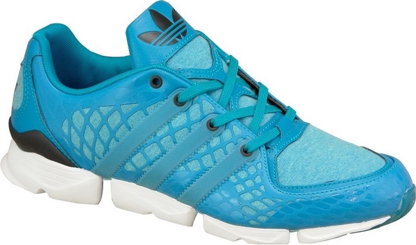 Niebieskie buty sportowe Adidas sznurowane z płaską podeszwą