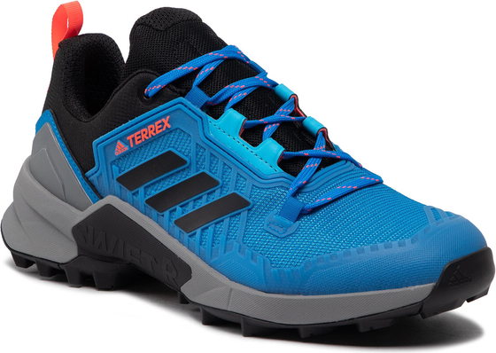 Niebieskie buty sportowe Adidas w sportowym stylu sznurowane terrex