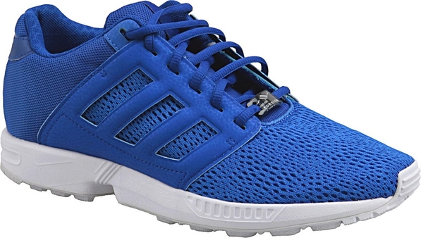 Niebieskie buty sportowe Adidas zx flux sznurowane