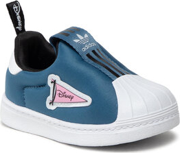 Niebieskie buty sportowe dziecięce Adidas superstar