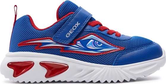 Niebieskie buty sportowe dziecięce Geox dla chłopców na rzepy