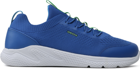 Niebieskie buty sportowe dziecięce Geox sznurowane dla chłopców