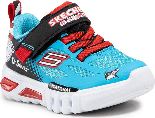 Niebieskie buty sportowe dziecięce Skechers na rzepy dla chłopców