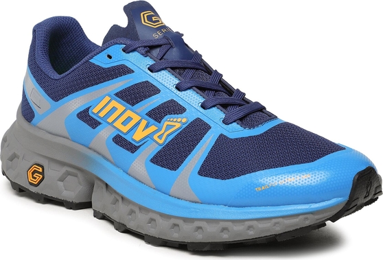 Niebieskie buty sportowe Inov-8 w sportowym stylu sznurowane