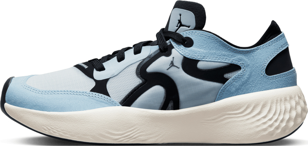 Niebieskie buty sportowe Jordan sznurowane w sportowym stylu z płaską podeszwą