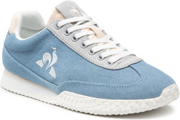 Niebieskie buty sportowe Le Coq Sportif z płaską podeszwą sznurowane w sportowym stylu