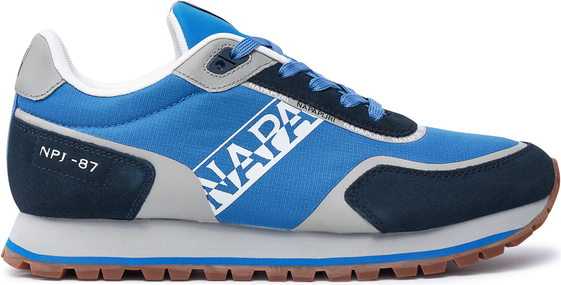 Niebieskie buty sportowe Napapijri w sportowym stylu sznurowane