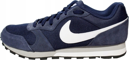 Niebieskie buty sportowe Nike sznurowane ze skóry