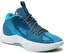 Niebieskie buty sportowe Nike sznurowane zoom