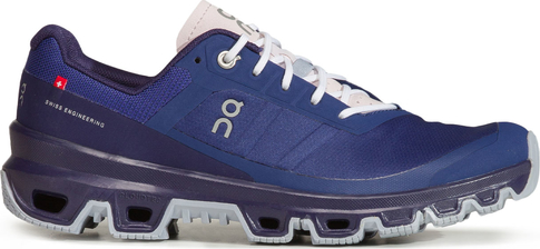 Niebieskie buty sportowe On Running w sportowym stylu sznurowane z płaską podeszwą