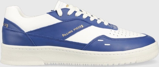 Niebieskie buty sportowe PRM w sportowym stylu ze skóry