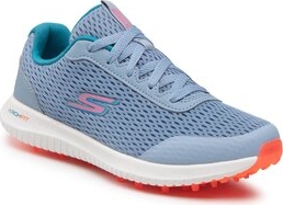 Niebieskie buty sportowe Skechers z płaską podeszwą