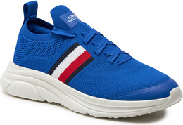 Niebieskie buty sportowe Tommy Hilfiger sznurowane w sportowym stylu