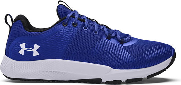 Niebieskie buty sportowe Under Armour z tkaniny sznurowane w sportowym stylu