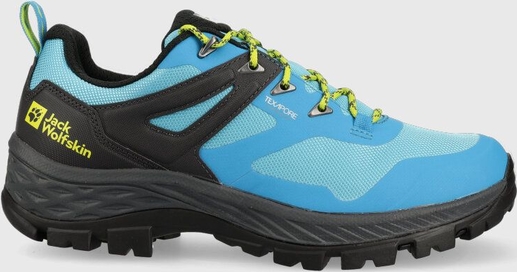 Niebieskie buty trekkingowe Jack Wolfskin sznurowane
