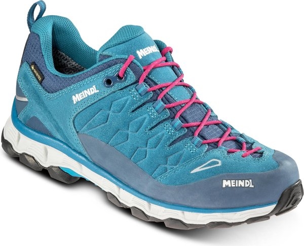 Niebieskie buty trekkingowe Meindl sznurowane