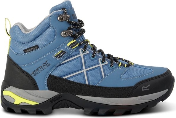 Niebieskie buty trekkingowe Regatta z płaską podeszwą
