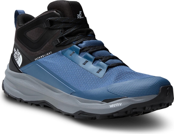Niebieskie buty trekkingowe The North Face sznurowane