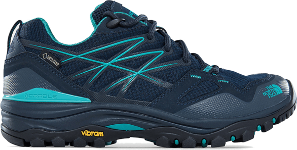 Niebieskie buty trekkingowe The North Face sznurowane z płaską podeszwą