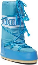 Niebieskie buty zimowe Moon Boot sznurowane