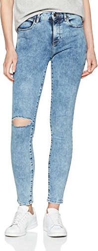 Niebieskie jeansy amazon.de w młodzieżowym stylu