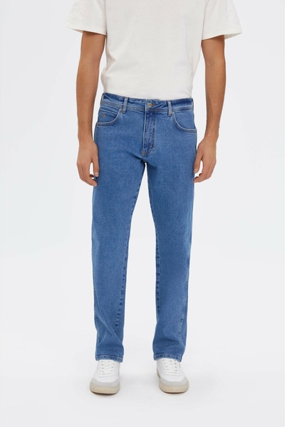 Niebieskie jeansy Americanos w stylu casual z jeansu