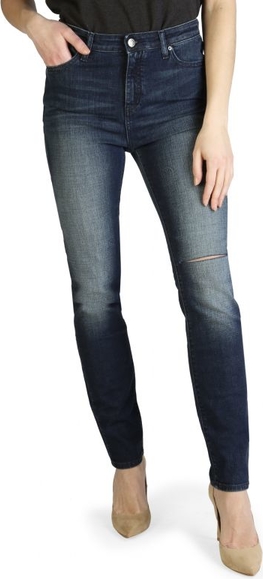 Niebieskie jeansy Armani Exchange z bawełny w stylu casual