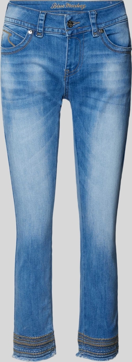 Niebieskie jeansy BLUE MONKEY w street stylu z bawełny